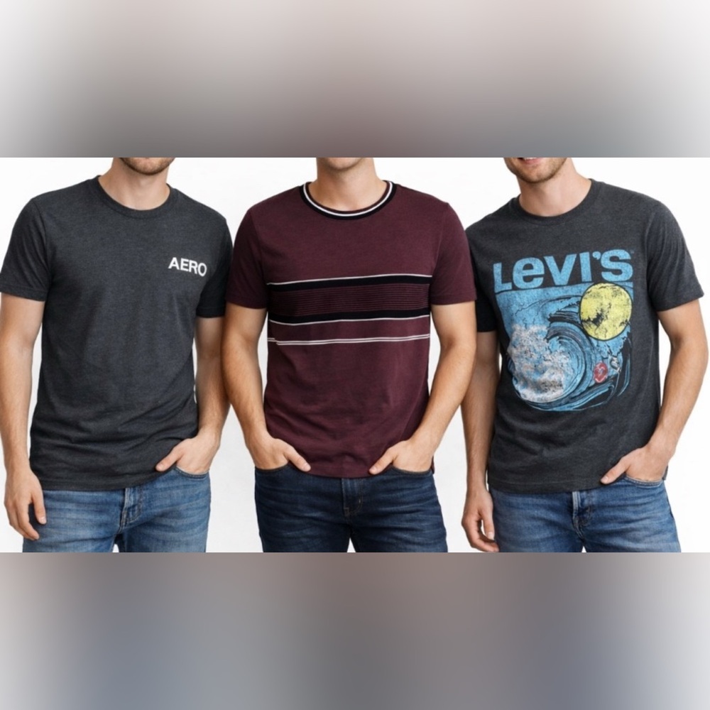 Aero, Levi's, Express, Graphic T-Shirts Bundle Men’s Small (3)